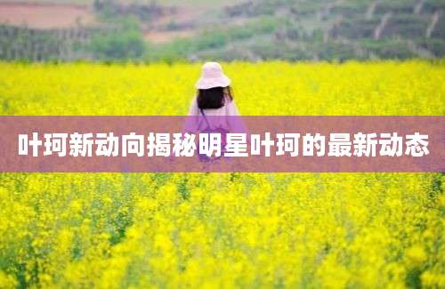 叶珂新动向揭秘明星叶珂的最新动态