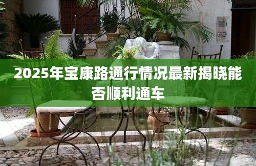 2025年宝康路通行情况最新揭晓能否顺利通车