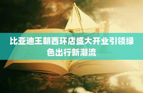 比亚迪王朝西环店盛大开业引领绿色出行新潮流