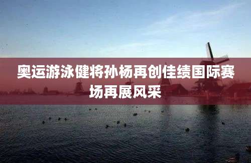 奥运游泳健将孙杨再创佳绩国际赛场再展风采