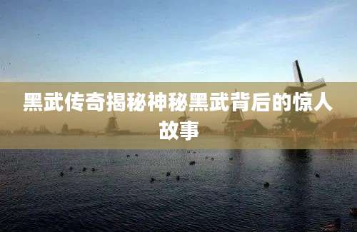 黑武传奇揭秘神秘黑武背后的惊人故事
