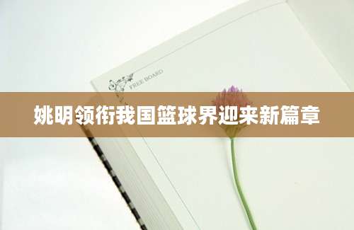 姚明领衔我国篮球界迎来新篇章