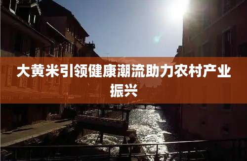 大黄米引领健康潮流助力农村产业振兴