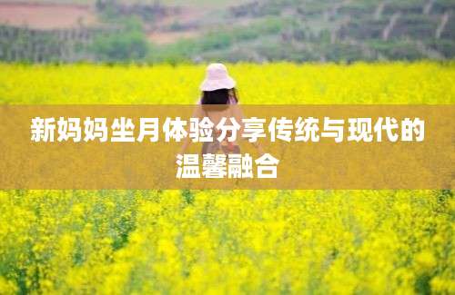 新妈妈坐月体验分享传统与现代的温馨融合