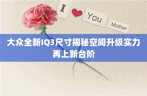 大众全新IQ3尺寸揭秘空间升级实力再上新台阶