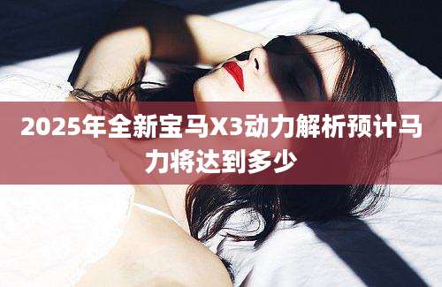 2025年全新宝马X3动力解析预计马力将达到多少