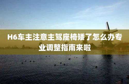 H6车主注意主驾座椅矮了怎么办专业调整指南来啦