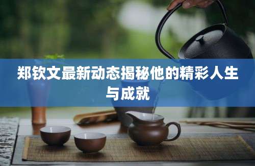 郑钦文最新动态揭秘他的精彩人生与成就