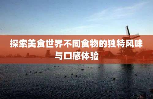 探索美食世界不同食物的独特风味与口感体验
