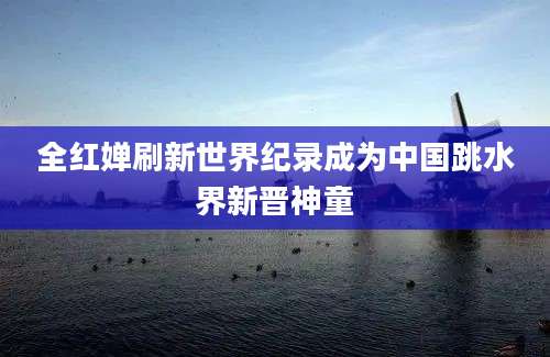全红婵刷新世界纪录成为中国跳水界新晋神童