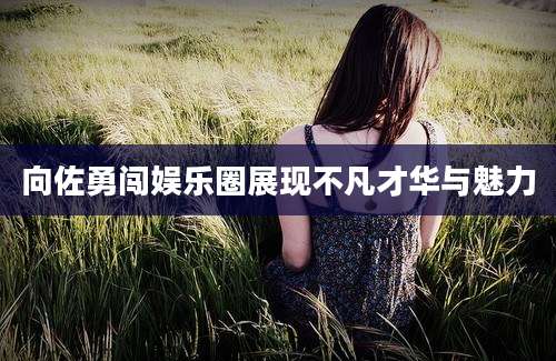 向佐勇闯娱乐圈展现不凡才华与魅力