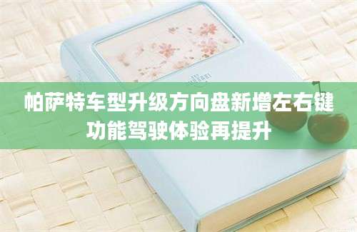 帕萨特车型升级方向盘新增左右键功能驾驶体验再提升