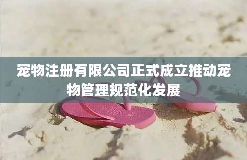 宠物注册有限公司正式成立推动宠物管理规范化发展