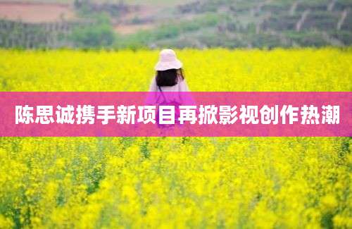 陈思诚携手新项目再掀影视创作热潮