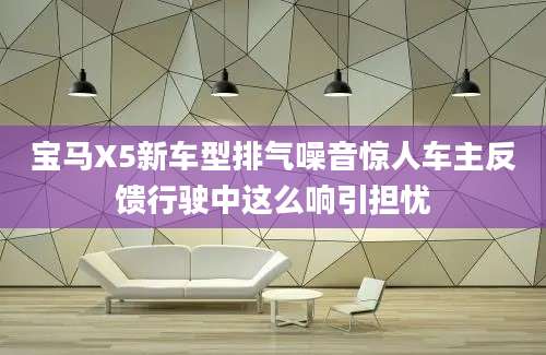 宝马X5新车型排气噪音惊人车主反馈行驶中这么响引担忧