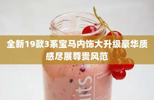 全新19款3系宝马内饰大升级豪华质感尽展尊贵风范