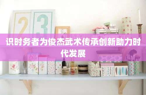 识时务者为俊杰武术传承创新助力时代发展