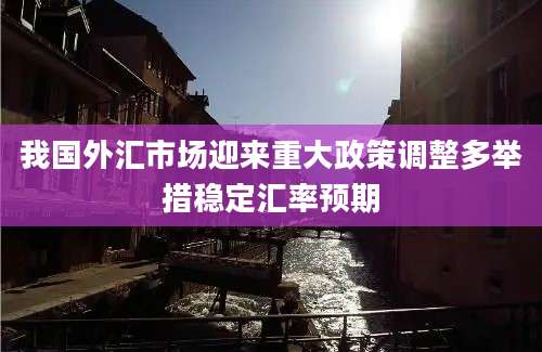 我国外汇市场迎来重大政策调整多举措稳定汇率预期